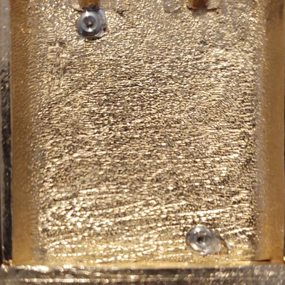 Vintage 70s Gold Stretch Belt w/ Gemstones Buckle - Picture 10 of 11